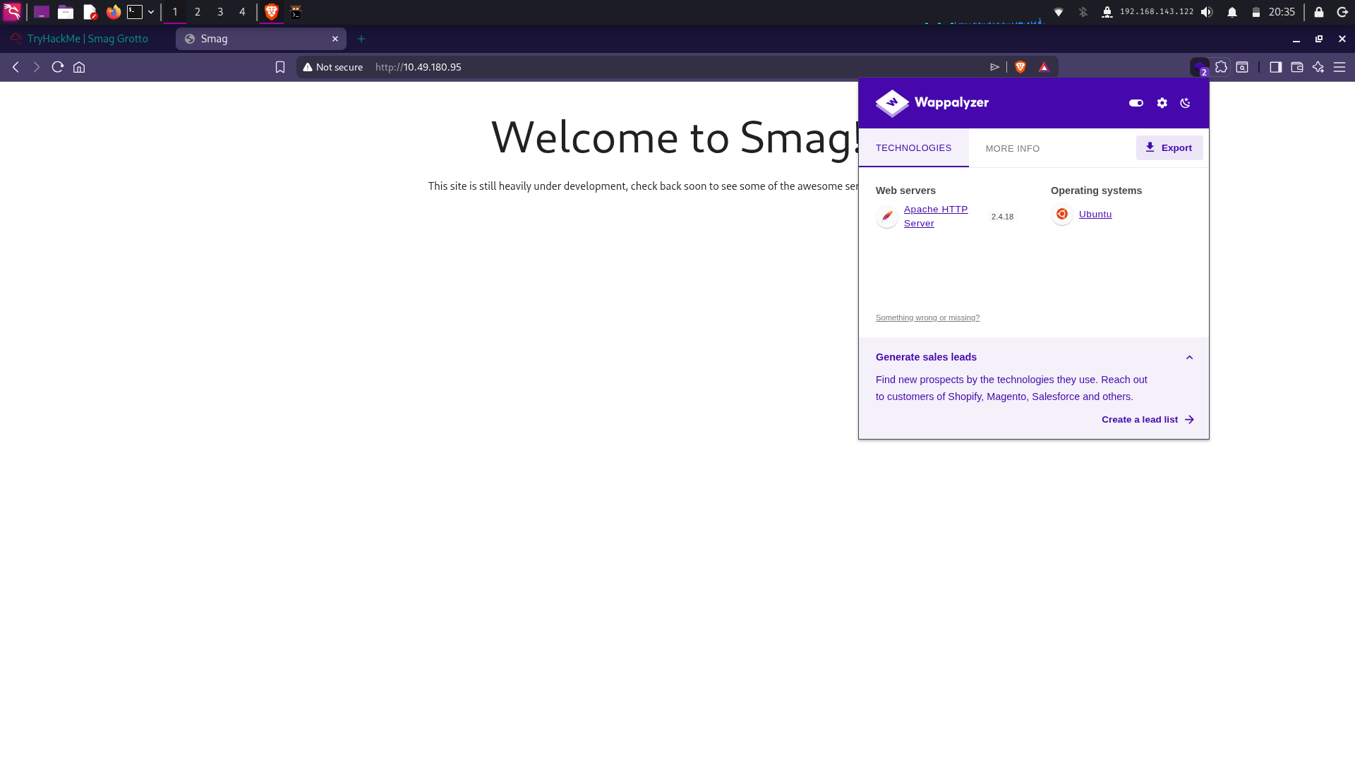 Smag Grotto Web Interface